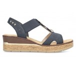 Sandales  Rieker 63798-14 QOL Bleu marine