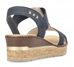 Sandales  Rieker 63798-14 QOL Bleu marine