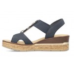 Sandales  Rieker 63798-14 QOL Bleu marine