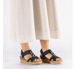 Sandales  Rieker 63798-14 QOL Bleu marine