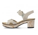 Sandales  Rieker 63876-62 JY Beige