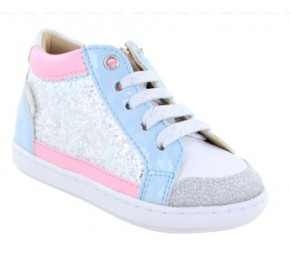 Bottines fille Shoo Pom BOUBA CONNECT White silver 