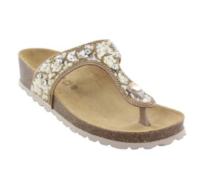 Tongs femme La Maison de l'Espadrille 3613 - COQUIL Beige
