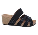 Mules La Maison de l'Espadrille 3622 - ARIDE Noir Strass
