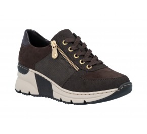 Baskets femme  Rieker RADIO N6314-25 Espresso