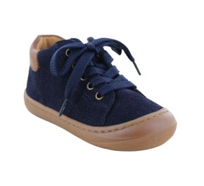 Bottines garçon  Babybotte ARGO ZIP Velour Bleu