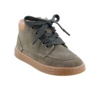 Bottines  Babybotte FICUS Velour Kaki Vert