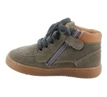 Bottines  Babybotte FICUS Velour Kaki Vert