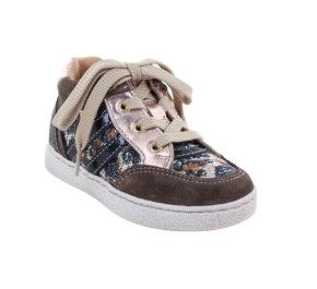 Bottines fille  Babybotte ALBERTA Platine Marron Léopard