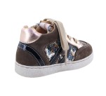 Bottines  Babybotte ALBERTA Platine Marron Léopard