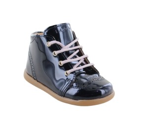 Bottines fille  Babybotte FRENCHY 7018B001 Verni Noir