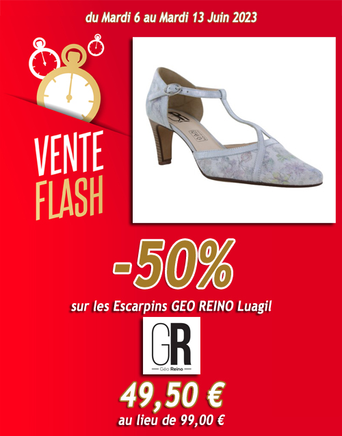 Vente Flash de la Semaine : -50% sur ce Modèle d'Escarpins Géo Reino pour Femme !
