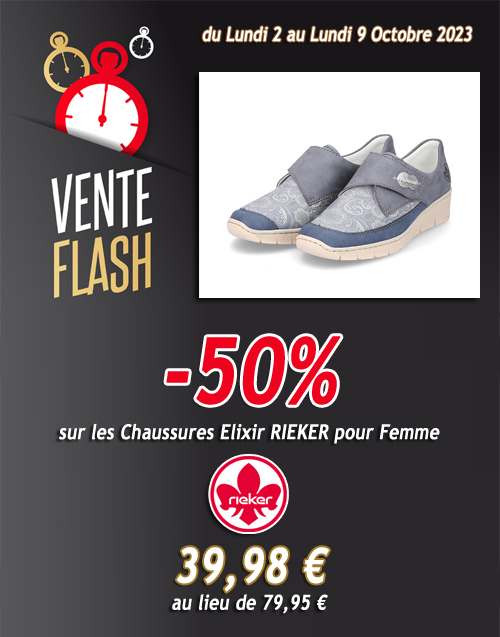 Vente Flash de la Semaine : -50% sur ce Modèle de Chaussures RIEKER pour Femme !